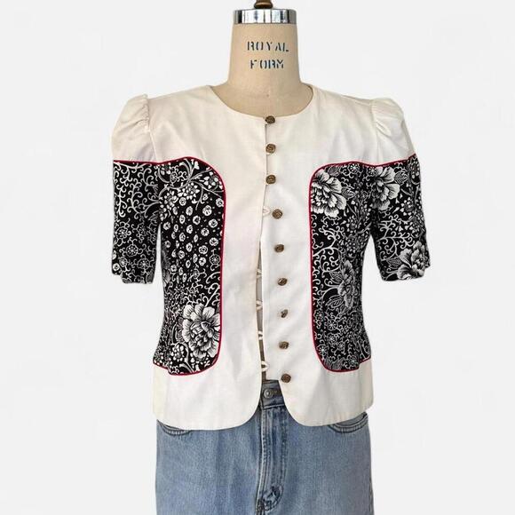 Women's White and Multi Blous - Picture 1 of 3